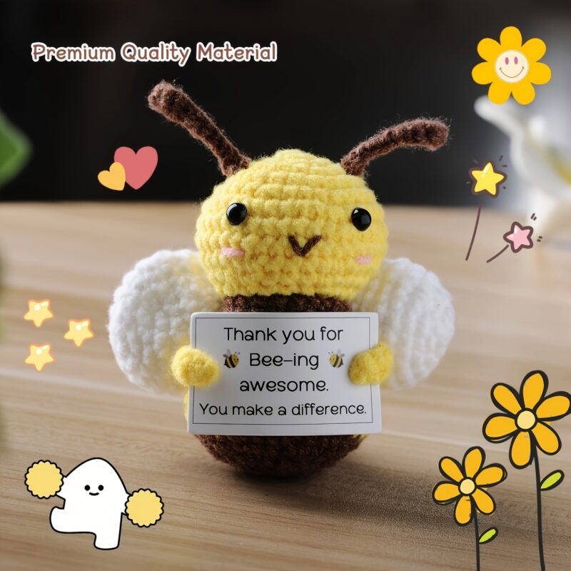 Crochet Bee Mini Decor for Desk and Holiday Display