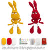 Red and Yellow Arrogant Rabbit Crochet DIY Kit