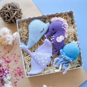 8 Pack Ocean Animals Crochet Kit