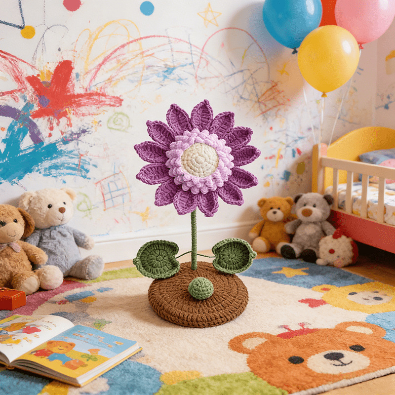 Purple Sunflower as Elegant Home and Desk Decor