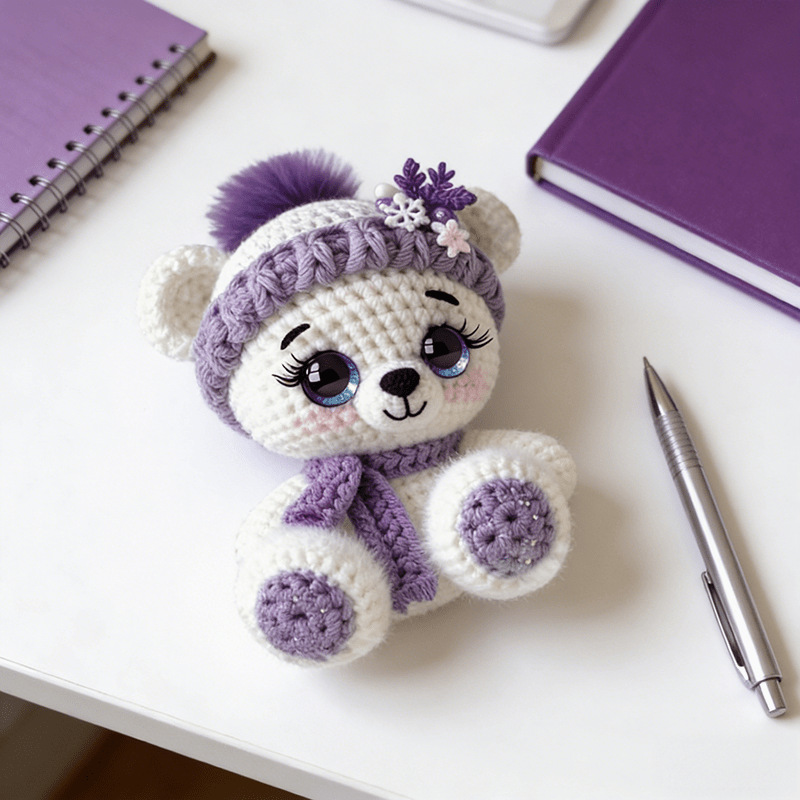 Adorable Huggable Scarf Bears - DIY Crochet Craft Set for Gifting