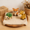 3-Pack Turtle Fox Highland Cow Crochet Kit Complete Beginner Set