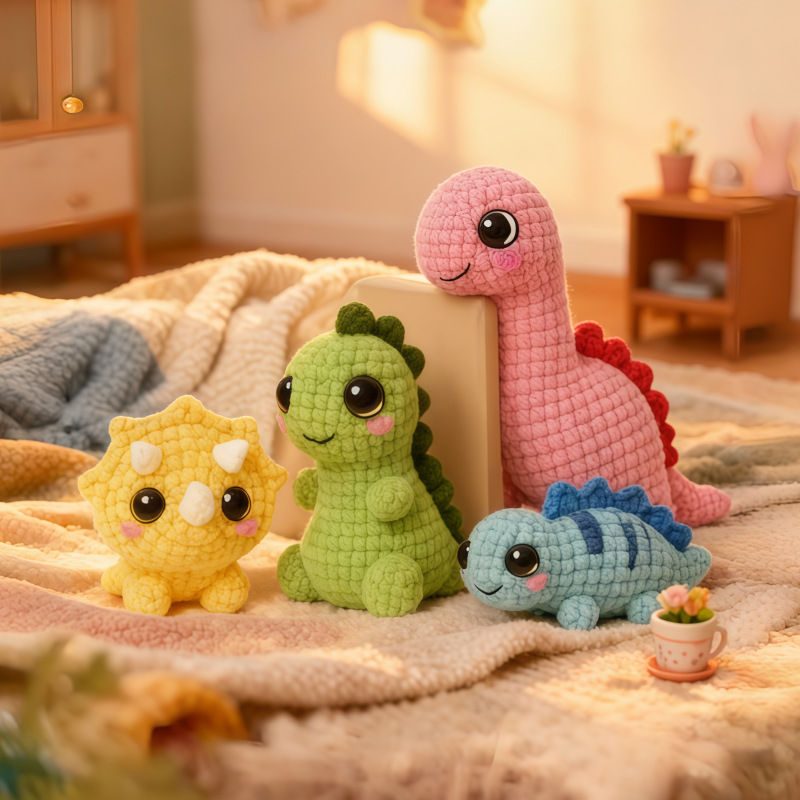 Soft cotton yarn and crochet hook for beginners