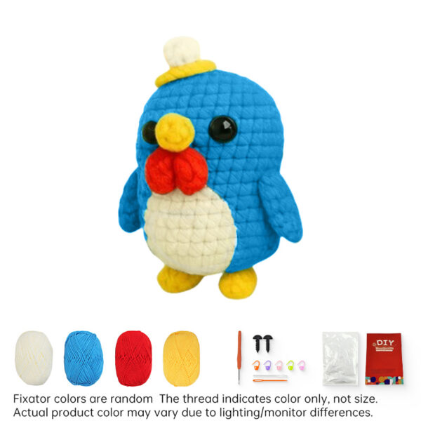 Cute crochet chick attached simple daily fabric charm