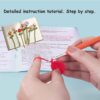 7 Beautiful Flower Bookmarks from Crochet Kit Full View
