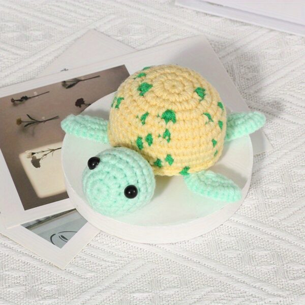 Handmade Fuzzy Turtles – 3PCS Crochet Kit with All Yarn, Hook & Supplies
