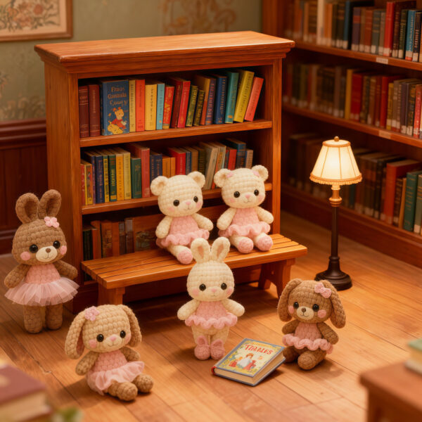 Close-Up of Distinct Rabbit Styles (Floppy Ears, Upright Ears, Accent Details)