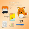 beginner crochet kit Step-by-step photo tutorial for shaping tiny crochet fox fluffy tail