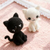 2-Pack Black & White Cat Crochet Kit Yarn Hook and Full Supplies