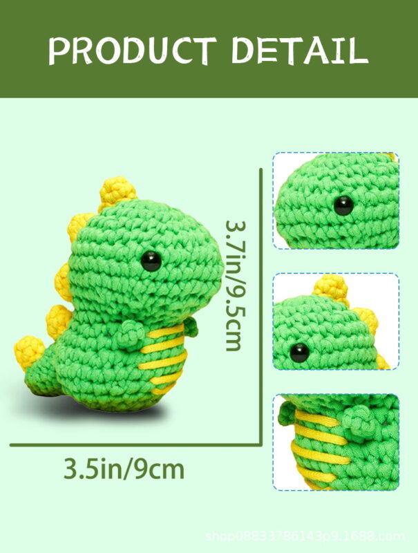 Soft cotton yarn and ergonomic crochet hook for beginner kit