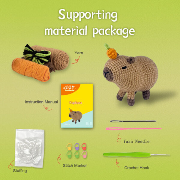 Step-by-step photo tutorial for shaping capybara crochet plush body