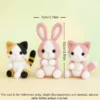 cat and bunny crochet kit Handmade Animal Plush from DIY Crochet Kit
