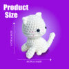 Cute crochet white cat plush as a cat lover's handmade gift