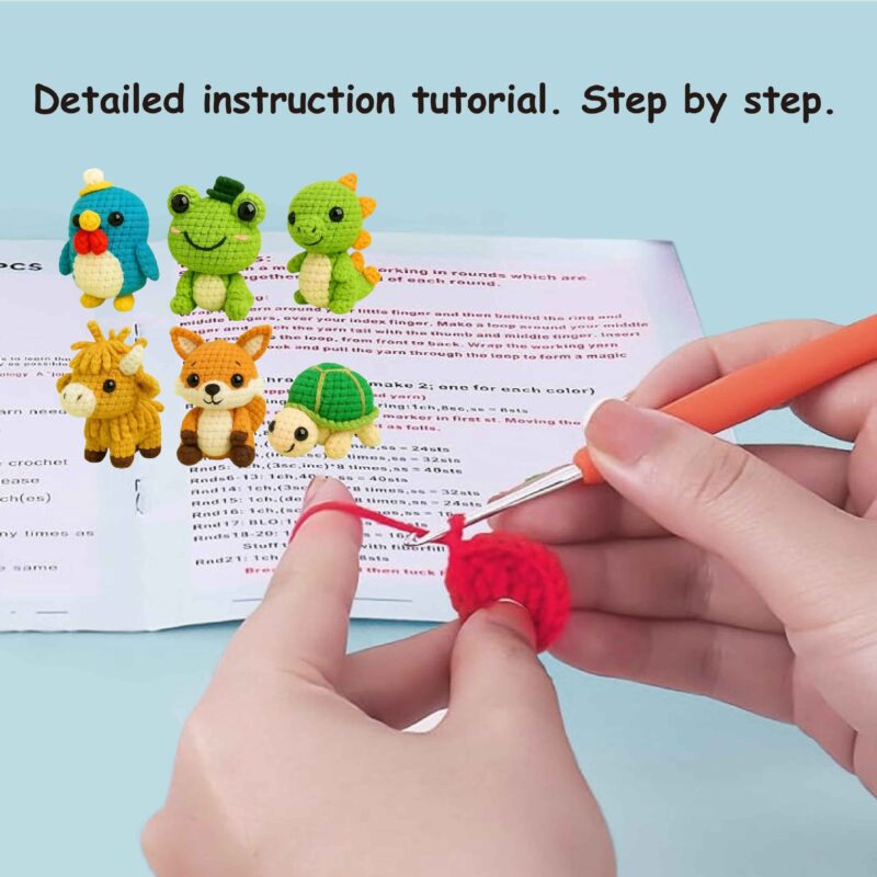 Soft Yarn Animal Collection - Complete DIY Crochet Kit for Craft Lovers