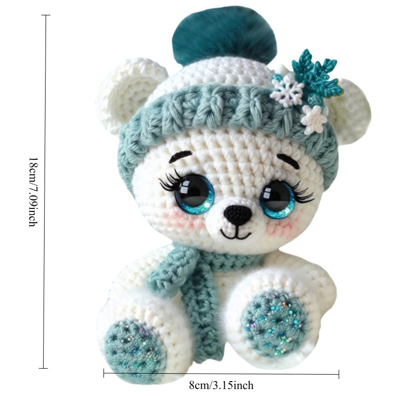 Handmade Scarf Bear Plush - 2 Pack DIY Crochet Kit for Kids & Adults