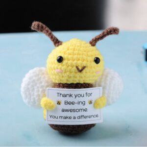 Crochet Bee Figurine Inspirational Holiday Decor Full Kit