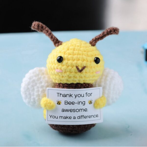 Crochet Bee Figurine Inspirational Holiday Decor Full Kit