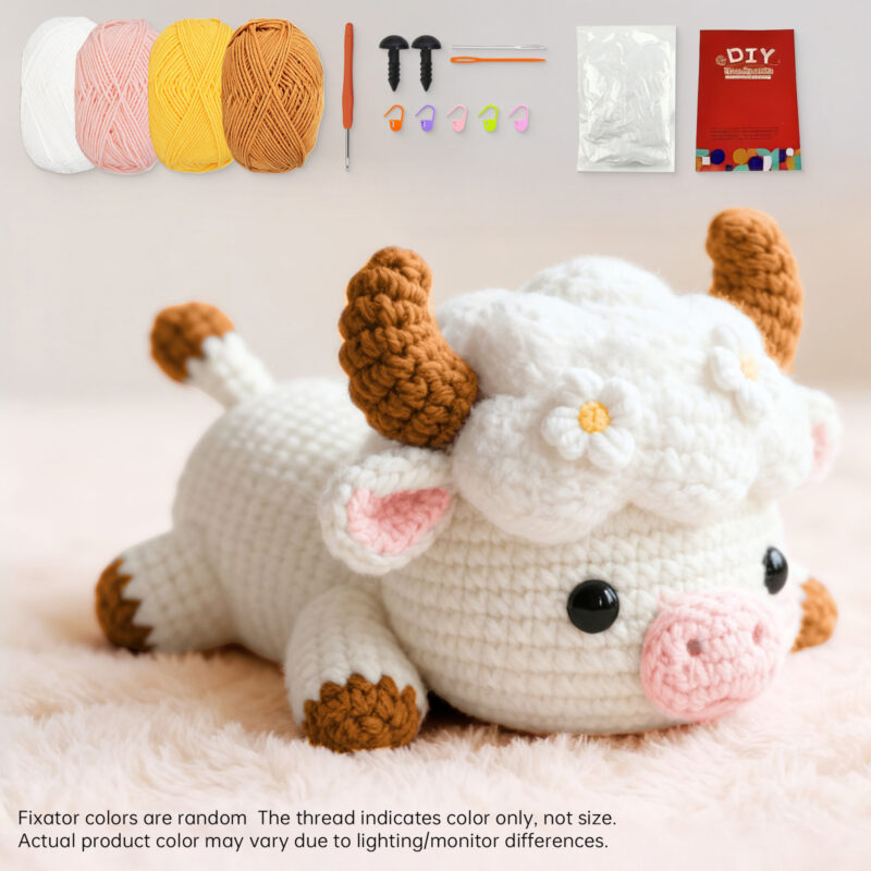 Cute Cloud Cow Handmade Ornament for Home Display
