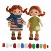 crochet kit 2 Pack Mini Red Hair Doll Crochet Kit