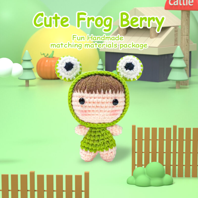 Step-by-step photo tutorial for shaping frog crochet plush belly