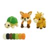 Turtle Fox Highland Cow Crochet Amigurumi Set Full View