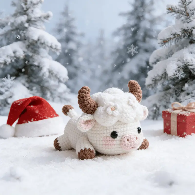 Cute Cloud Cow Handmade Ornament for Home Display