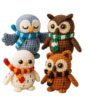 4Pcs Cartoon Owl Crochet Kit Yarn Hook Tools and Accessories