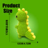 Cute crochet green dinosaur plush as a dino lover's handmade gift
