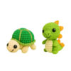dinosaur craft Turtle & Dino Crochet Kit – DIY Handmade Plush Set