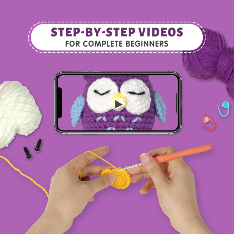 Cute 3 tiny owl crochet plush as a bird lover's handmade gift