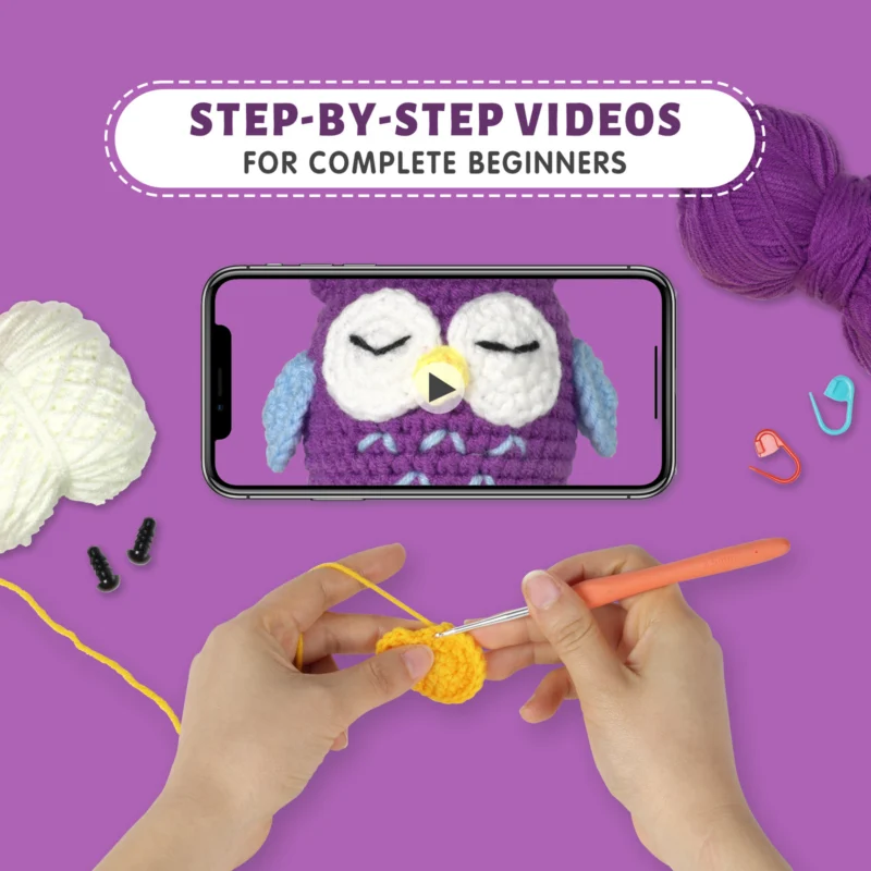 Cute 3 tiny owl crochet plush as a bird lover's handmade gift