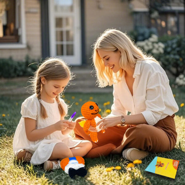 Step-by-step photo tutorial for shaping dragon crochet plush tail