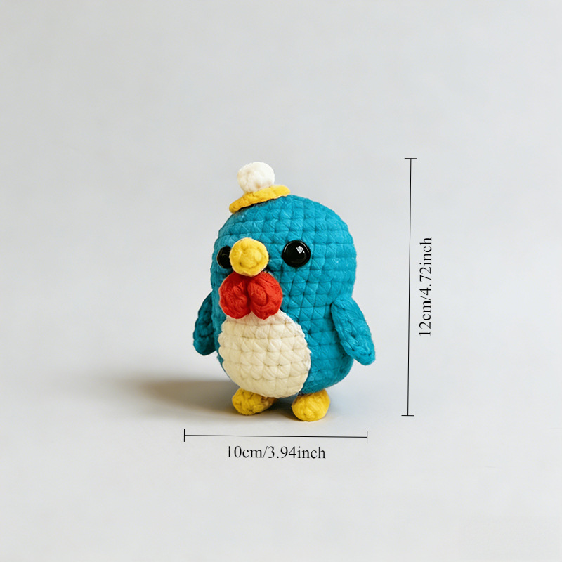 Cute crochet chick attached simple daily fabric charm