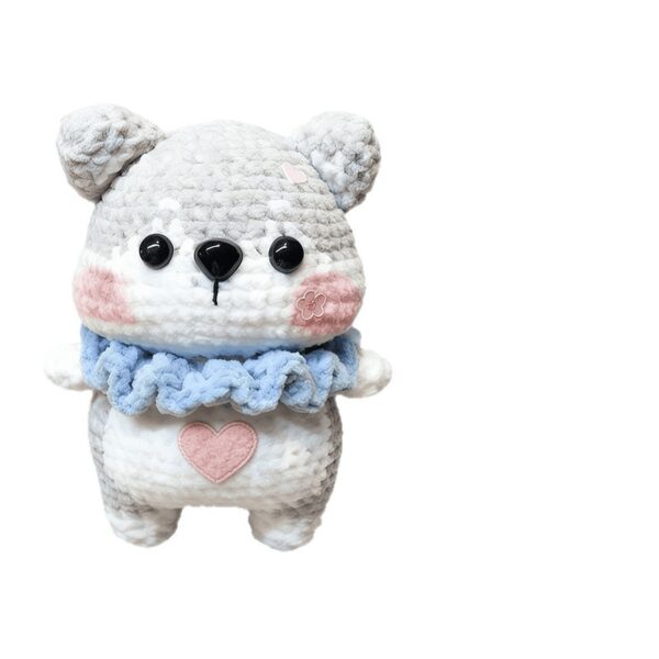 Finished handmade husky displayed on home shelf