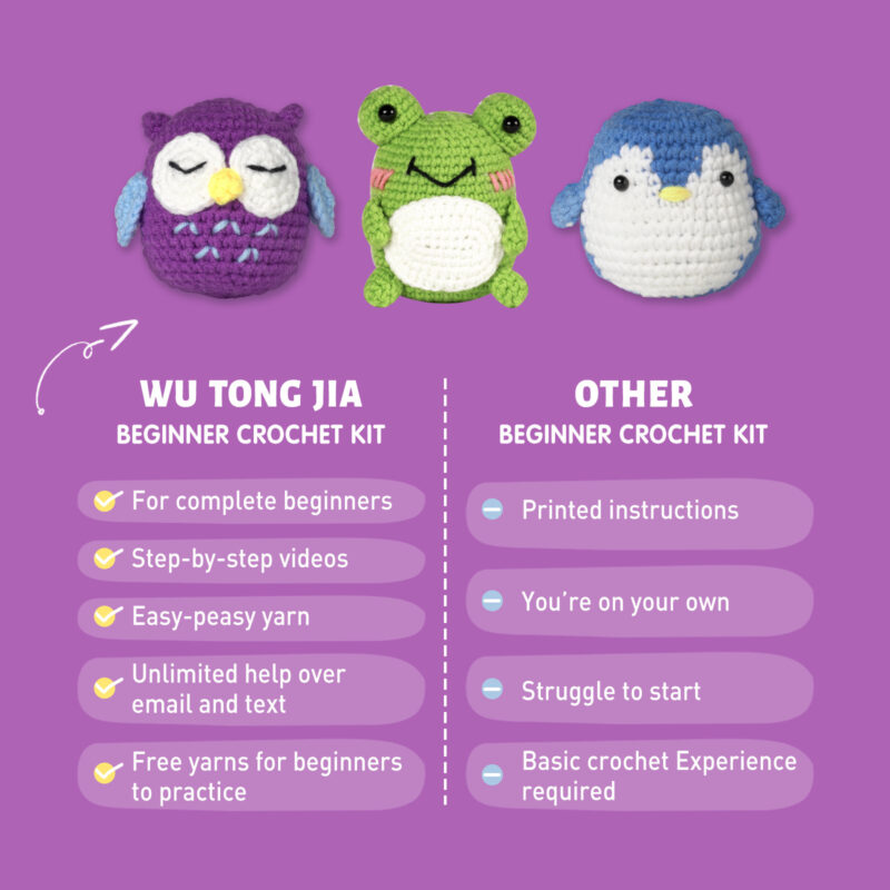 Cute 3 tiny owl crochet plush as a bird lover's handmade gift