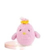 Finished Pink Bird Crochet Figurine Cute Home Decor
