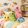 Soft Dinosaur Crochet Plush Decor for Desk and Nursery