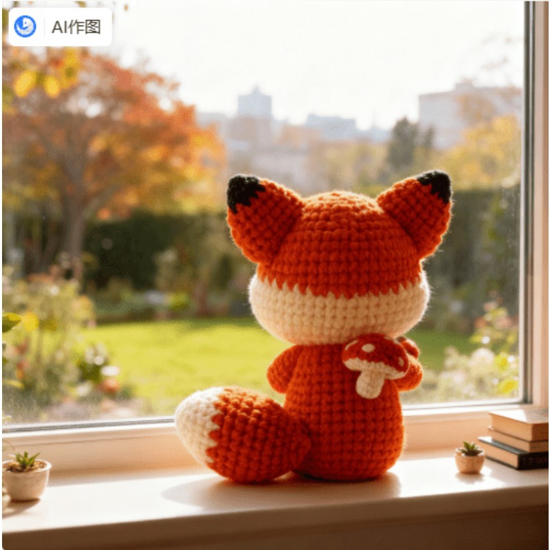 Fox Plush as Cute Desk and Home Decor