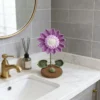 handmade purple decor Finished Purple 3D Sunflower Crochet Decoration