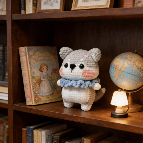 Soft cotton yarn and crochet hook for beginners