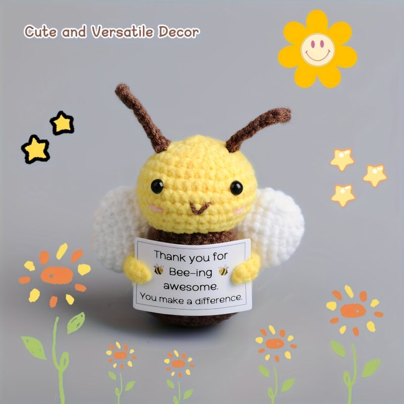 Step-by-Step Instructions for Crochet Bee Figurine