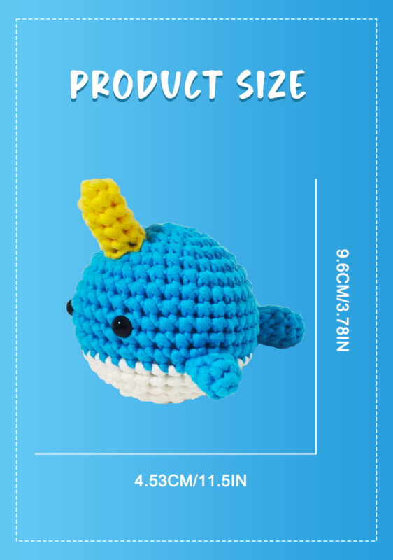 Soft cotton yarn and ergonomic crochet hook for beginner kit