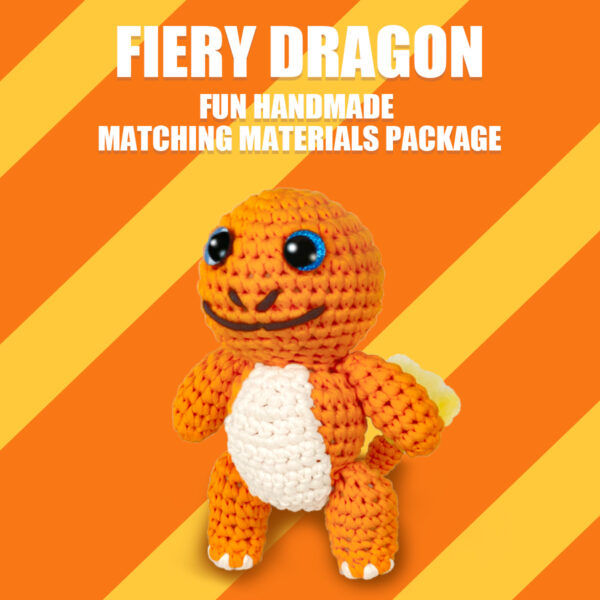 Orange Little Dragon Crochet Kit for Beginners