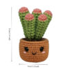 Finished Glowing Potted Cactus Crochet Yarn Plant Decor