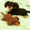 2-Pack Dachshund Crochet Kit - DIY Pair of Sausage Dogs