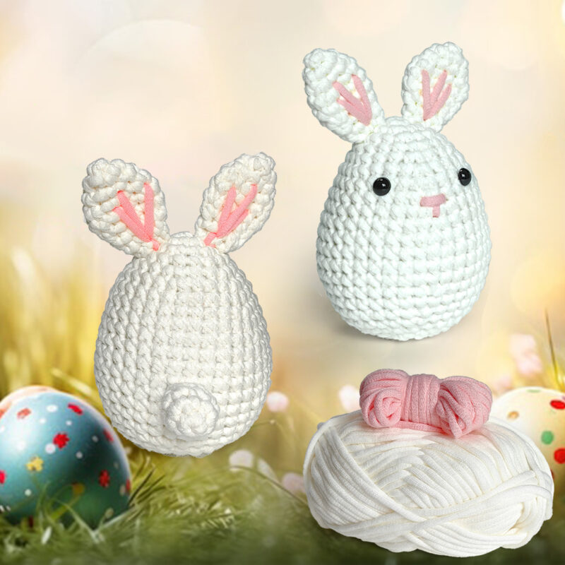 Cute crochet rabbit plush as an Easter handmade gift