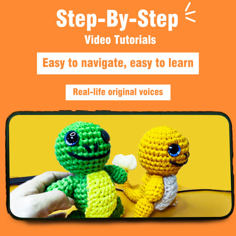 Soft cotton yarn and ergonomic crochet hook for beginner kit