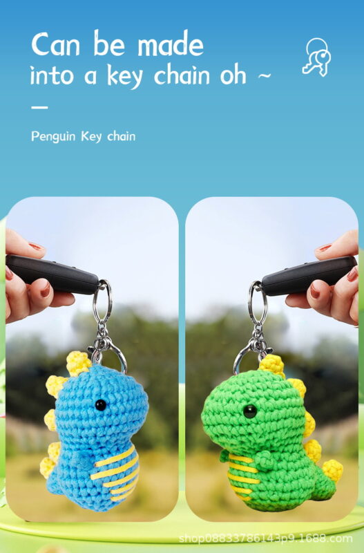 Cute crochet dinosaur plush as a dino lover's handmade gift