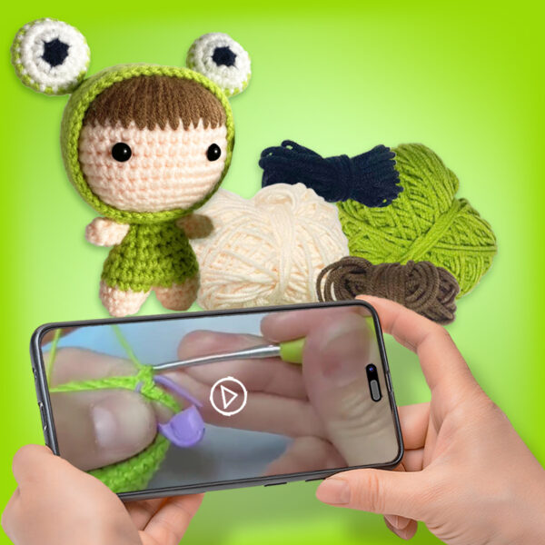 Frog Crochet Plush Kit for Beginners