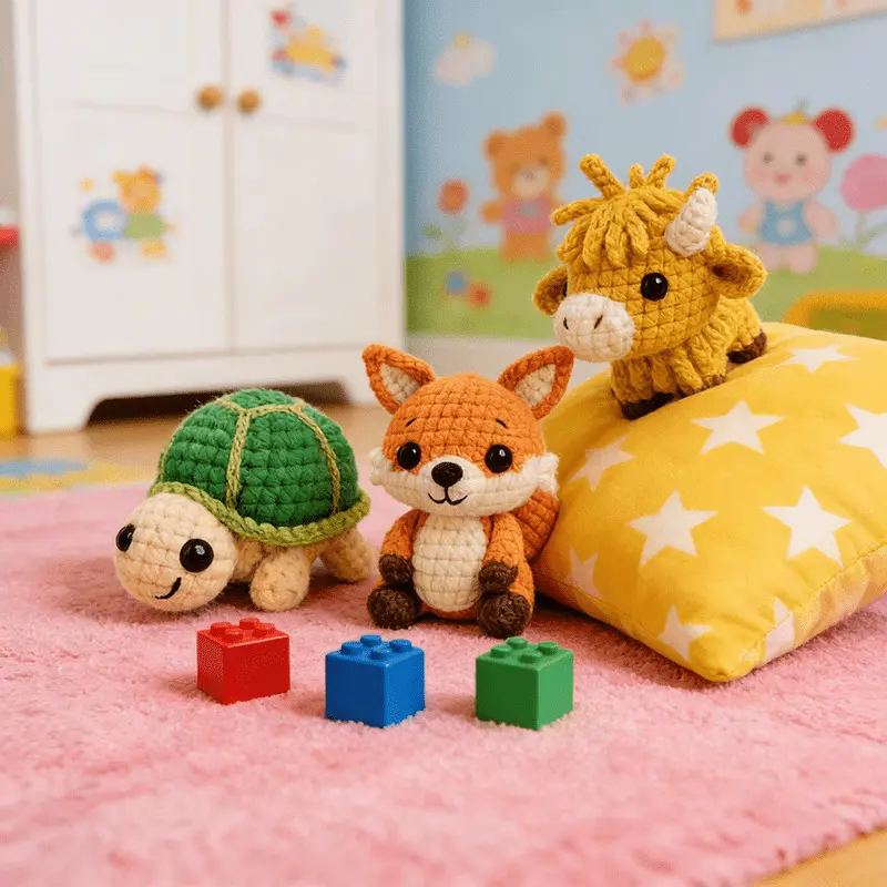 Cute Handmade Animals from Easy Crochet Kit